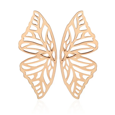 Golden Butterfly Statement Earrings