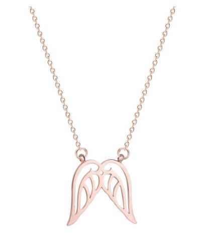 Rose Gold Angel Wing Necklace