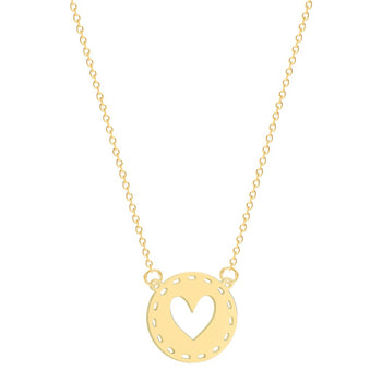 Gold Heart Cut Out Necklace
