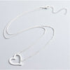 Silver Cut Out Heart Necklace