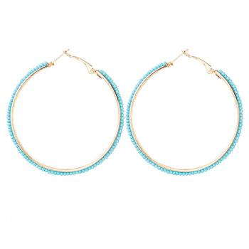 Turquoise  Hoop Earrings