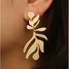 Rounded Geometric Drop Earrings