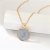 Gold and Blue Pendant Necklace
