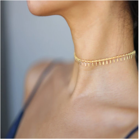 Gold Studded Choker Necklace