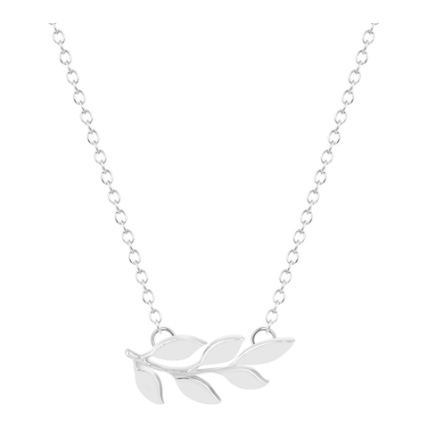 Silver Laurel Leaf Necklace
