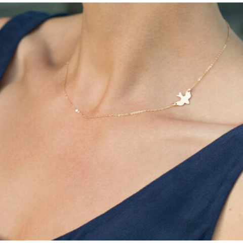 Gold Dove Choker Necklace