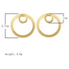 Gold Double Circle Earring