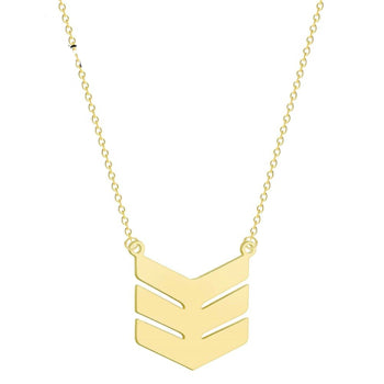 Triple Gold Chevron Necklace