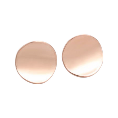 Rose Gold Curved Circle Studs